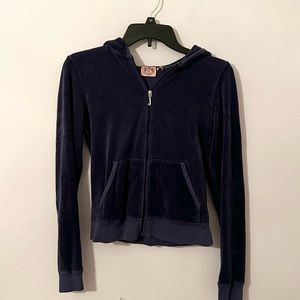 Navy Blue Velour Juicy Couture Set Y2K